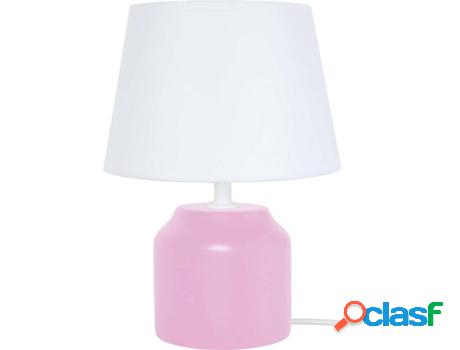 Lámpara de Mesa TOSEL Mary B (Rosa, Blanco - E14 - Máx.