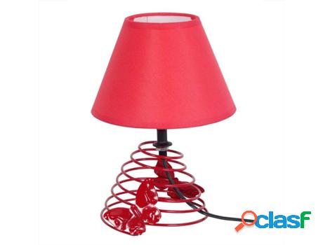 Lámpara de Mesa TOSEL Papillon T (Rojo - E14 - Máx. 40W -