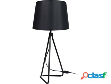 Lámpara de Mesa TOSEL Pied Triangle (Negro, Blanco - E27 -