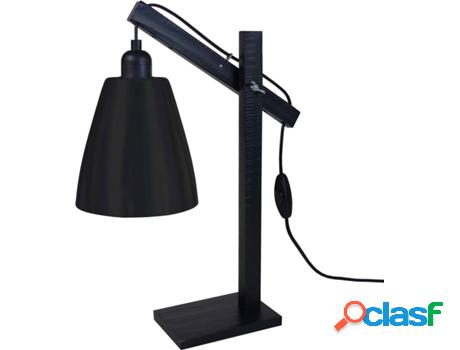 Lámpara de Mesa TOSEL Pilori Larsen (Negro - E14 - Máx.