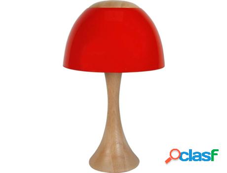 Lámpara de Mesa TOSEL Plexi (Natural, Rojo - E27 - Máx.