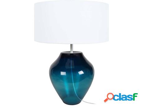 Lámpara de Mesa TOSEL Vase 30 cm (Petróleo, Blanco