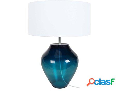 Lámpara de Mesa TOSEL Vase 30 cm (Petróleo, Blanco