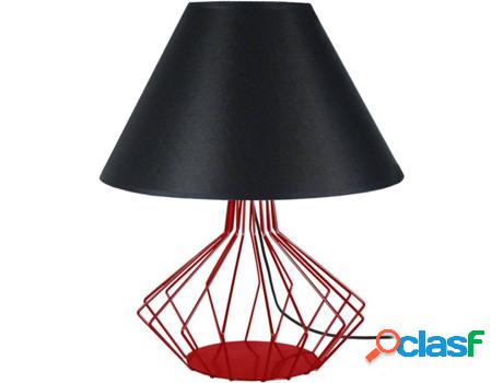 Lámpara de Mesa TOSEL Xéometrica (Império Rojo, Negro -