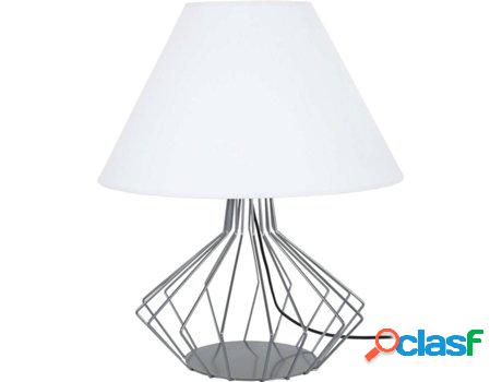 Lámpara de Mesa TOSEL Xéometrica (Plateado, Blanco