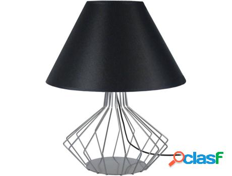 Lámpara de Mesa TOSEL Xéometrica (Plateado, Negro Império