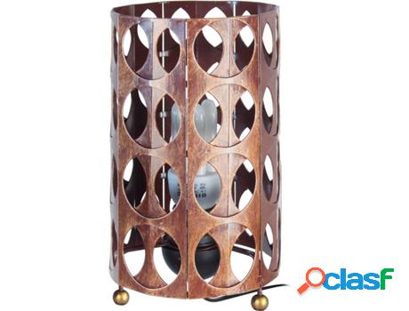 Lámpara de Mesa TOSEL Zin (Marrón - E27 - Máx. 40W -
