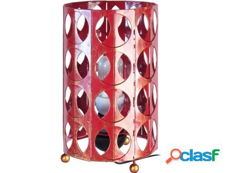 Lámpara de Mesa TOSEL Zin (Rojo - E27 - Máx. 40W - Metal)