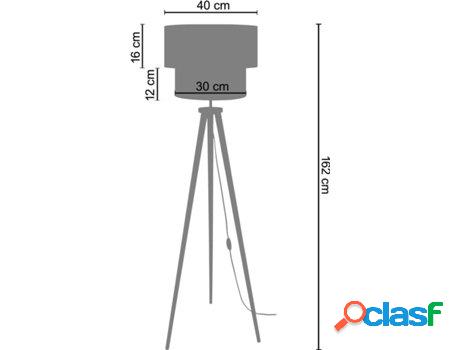 Lámpara de Pié TOSEL Cochin T (Crema - E27 - Máx. 40W -