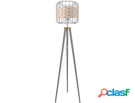 Lámpara de Pié TOSEL Tressé.Bago (Gris - E27 - Máx. 40W