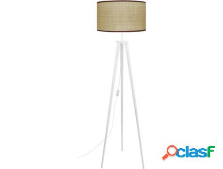 Lámpara de Pie TOSEL Jute (Blanco, Paja - E27 - Máx. 40W -