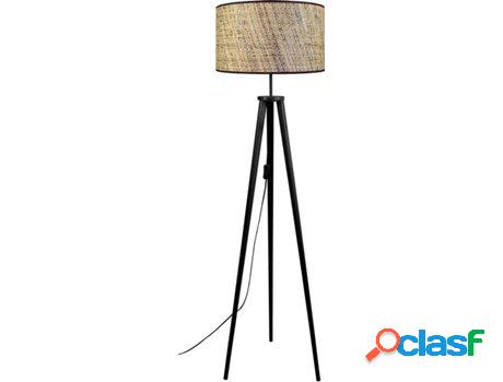 Lámpara de Pie TOSEL Jute (Negro, Yute - E27 - Máx. 40W -