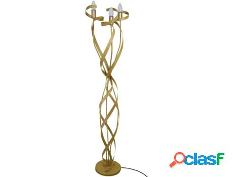 Lámpara de Pie TOSEL Monaco (Dorado - E14 - Máx. 40W -