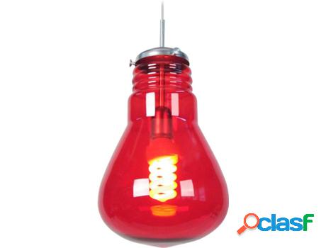 Lámpara de Suspensión TOSEL Ampoules (Rojo - E27 - Máx.