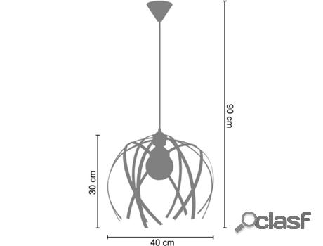 Lámpara de Suspensión TOSEL Crab Big (Negro - E27 - Máx.
