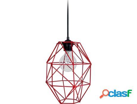 Lámpara de Suspensión TOSEL Octogonal (Rojo - E27 - Máx.