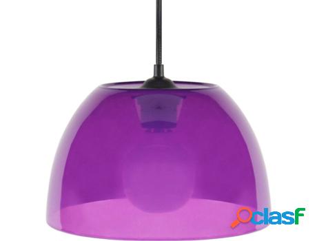 Lámpara de Suspensión TOSEL Plexi (Morado - E27 - Máx. 40