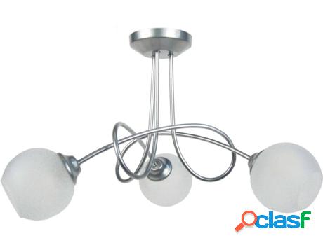 Lámpara de Techo TOSEL Actuelle B 3 Bombillas (Plateado -