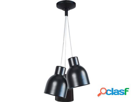 Lámpara de Techo TOSEL Carlson 30 cm (Negro - E27 - Máx.