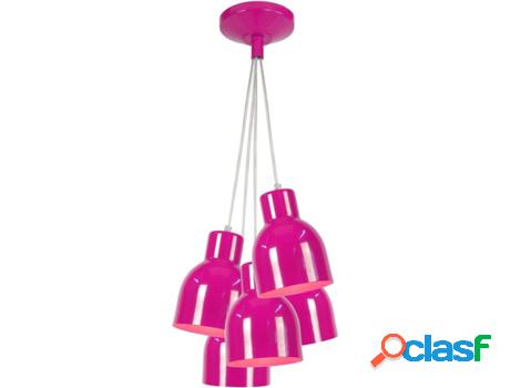 Lámpara de Techo TOSEL Carlson (Rosa - E27 - Máx. 40W -