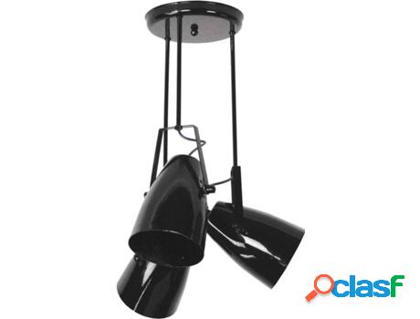 Lámpara de Techo TOSEL Larsen (Negro - E27 - Máx. 40W -