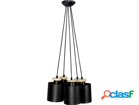 Lámpara de Techo TOSEL Uzibuze 45 cm (Negro - E27 - Máx.