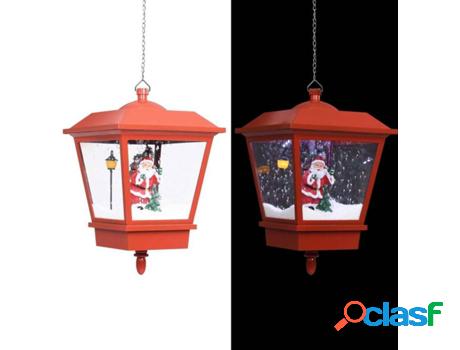 Lámpara de Techo VIDAXL Papá Noel con luces LED Rojo