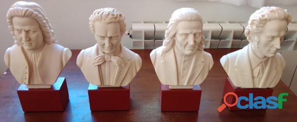 Lote de figuras 4 compositores famosos