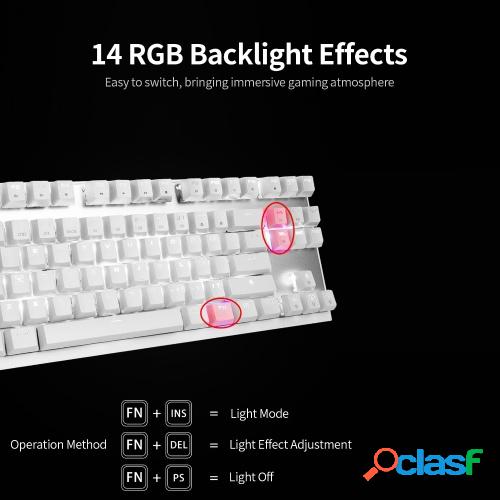 MOTOSPEED CK82 Teclado mecánico 87 teclas Teclado para