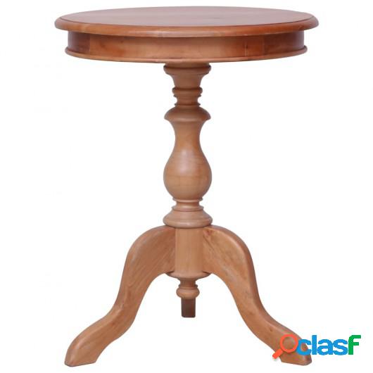 Mesa auxiliar de madera maciza de caoba natural 50x50x65 cm