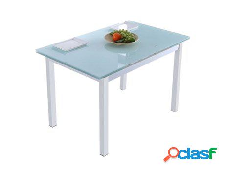 Mesa de Comedor ABECEDARIO Milan Extensible (Blanco - Metal