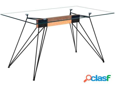 Mesa de Comedor ABECEDARIO negro (Vidrio - 140 x 76 x 80 cm)