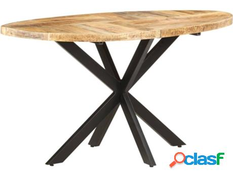 Mesa de Comedor VIDAXL 321669 (Marrón - Madera - 140 x 80 x