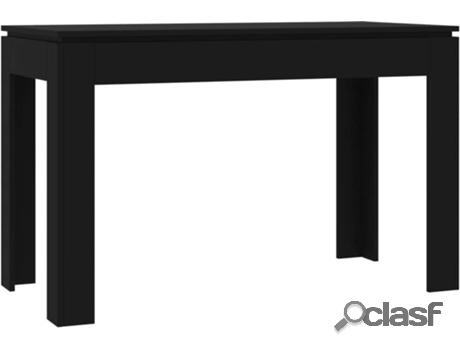 Mesa de Comedor VIDAXL 800757 (Negro - Madera aglomerada -