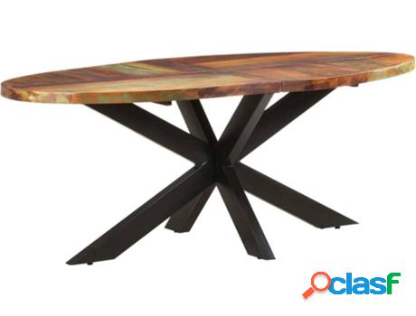Mesa de Comedor VIDAXL (Marrón - Madera - 200x100x75 cm)