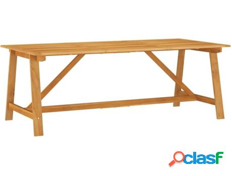 Mesa de Jardín VIDAXL (206x100x74 cm - Madera de Acacia)