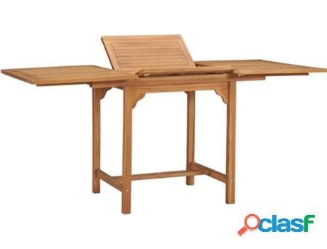 Mesa de Jardín VIDAXL Extensible Madera Teca Maciza (160x