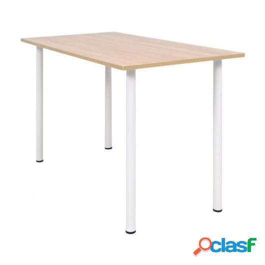 Mesa de comedor 120x60x73 cm color roble y blanco