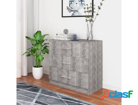 Mesita de Noche VIDAXL (Gris - Madera Aglomerada - 71x35x68