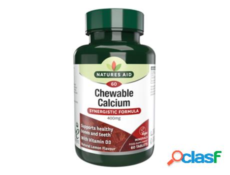 Natures Aid Chewable Calcium 400mg with Vitamin D3 60&apos;s
