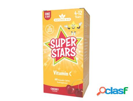 Natures Aid Super Stars Vitamin C 4-12 Years Cherry Flavour