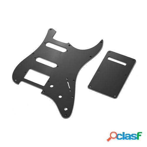 Negro 3Ply SSH Guitar Pickguard Scratch Plate y Back Plate