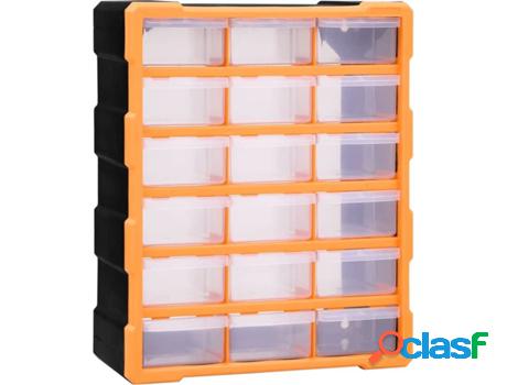 Organizador Multicajones VIDAXL con 18 Cajones Naranja