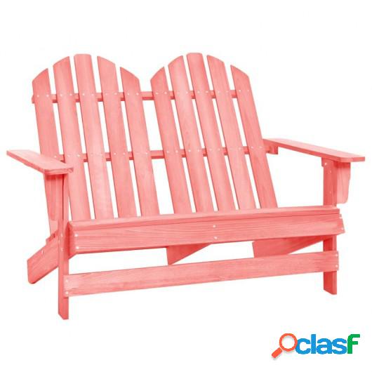Otomana Adirondack de jardín 2 plazas madera de abeto rosa