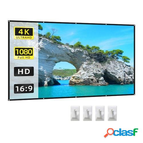 Pantalla de proyector de 60 pulgadas 16: 9 HD 4K plegable