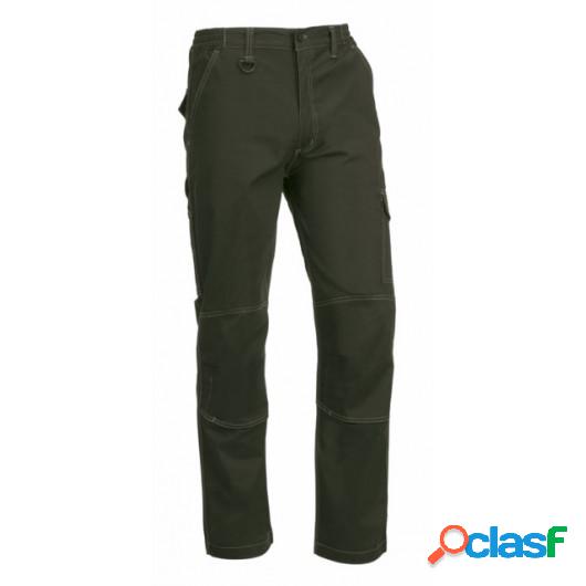 Pantalon Trabajo M 57%Algodon 40%Poliester Verde Flex Light