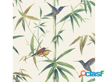 Papel Pintado NOORDWAND Bamboo Beis (53 x 1000 cm)
