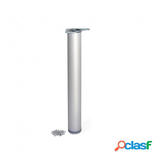 Pata para mesa, D. 80 mm, regulable 710-730 mm, Aluminio,