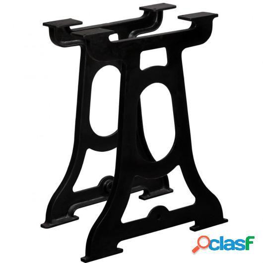 Patas de mesa de comedor 2 uds estructura Y hierro fundido