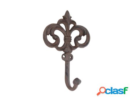 Perchero Plateado de Hierro Colado 16*4*12cm Percha 1 pomo